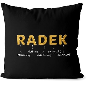 

Impar polštář zlatý muž. jméno Radek