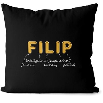

Impar polštář zlatý muž. jméno Filip