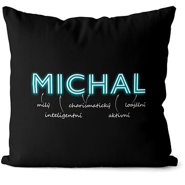 

Impar polštář neonový muž. jméno Michal