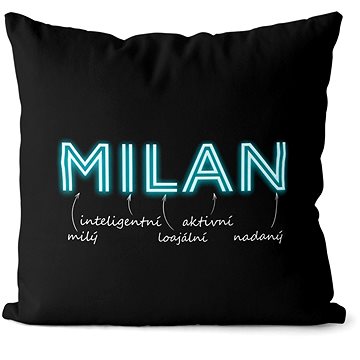 

Impar polštář neonový muž. jméno Milan
