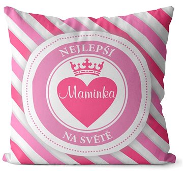 

Impar polštář Nejlepší maminka – pruhovaný