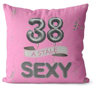 

Impar polštář růžový Stále sexy věk 38