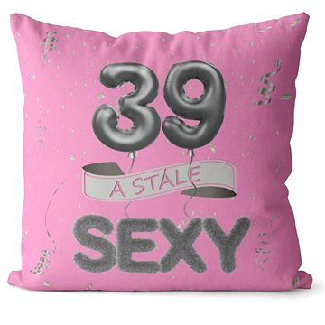 

Impar polštář růžový Stále sexy věk 39