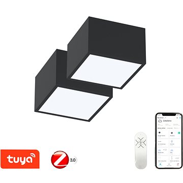 

IMMAX NEO sada 2x CANTO Smart stropní svítidlo 15x15cm 12W černé Zigbee 3.0 +DO