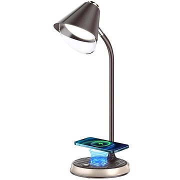 IMMAX LED Finch s Qi nabíjením hnědá se zlatými prvky