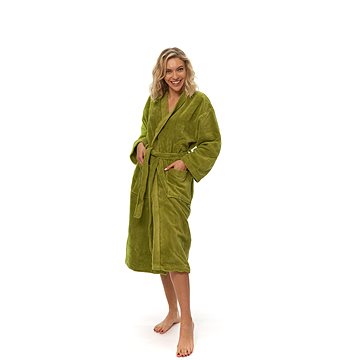 

Interkontakt Dámský župan kimono Olive Green XXL