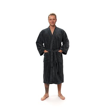 

Interkontakt Pánský župan kimono Cool Gray M