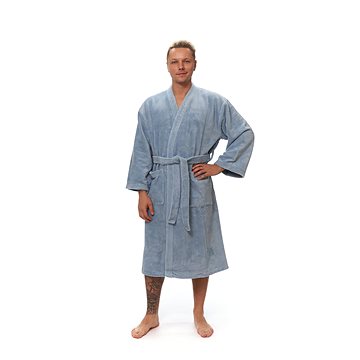 

Interkontakt Pánský župan kimono Fog Blue XXL