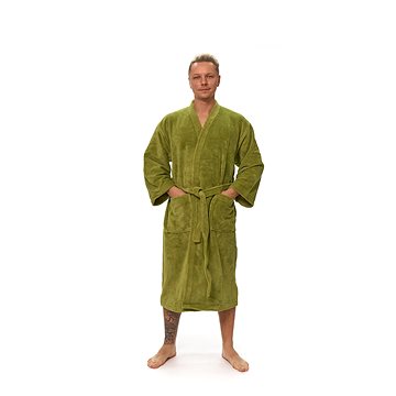 

Interkontakt Pánský župan kimono Olive Green M