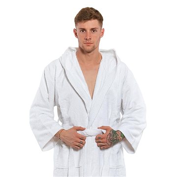 

Interkontakt Pánský župan s kapucí 01 white Velikost županu M