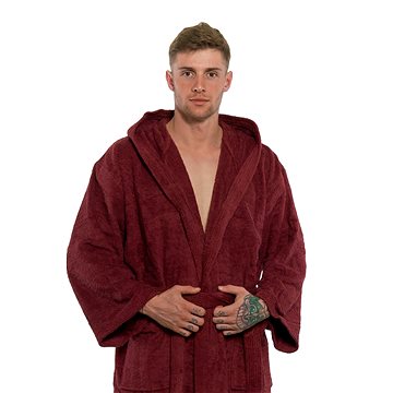 

Interkontakt Pánský župan s kapucí 04 Bordeaux Velikost županu XXL