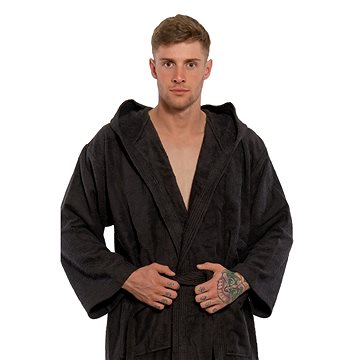 

Interkontakt Pánský župan s kapucí 05 Black Chocolate Velikost županu M