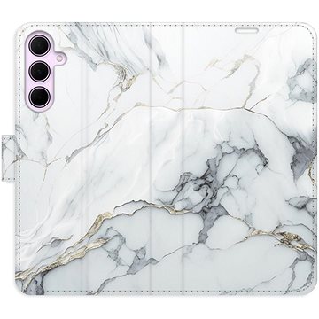 

iSaprio Flip pouzdro SilverMarble 15 pro Samsung Galaxy A55 5G