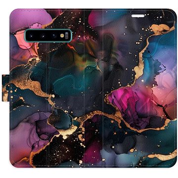 

iSaprio Flip pouzdro Dark Marble pro Samsung Galaxy S10