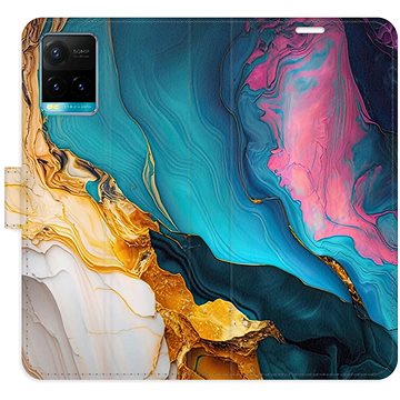 

iSaprio Flip pouzdro Colourful Marble pro Vivo Y21 / Y21s / Y33s