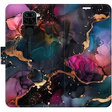 

iSaprio Flip pouzdro Dark Marble pro Xiaomi Redmi Note 9
