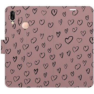 

iSaprio Flip pouzdro Heart Dark 02 pro Huawei P20 Lite