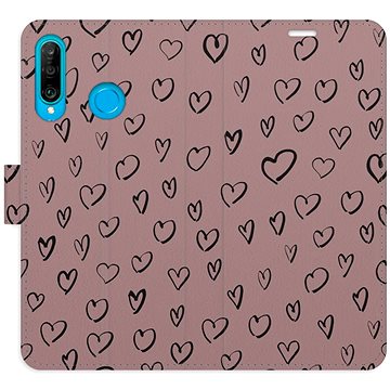 

iSaprio Flip pouzdro Heart Dark 02 pro Huawei P30 Lite