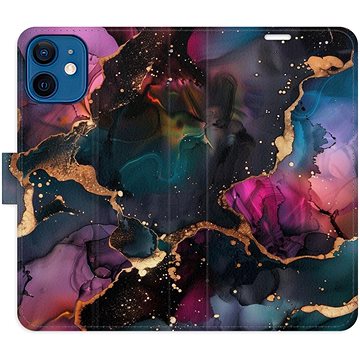 

iSaprio Flip pouzdro Dark Marble pro iPhone 12 mini