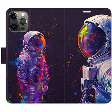 

iSaprio Flip pouzdro Neon Astronaut 02 pro iPhone 12/12 Pro