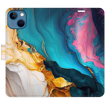 

iSaprio Flip pouzdro Colourful Marble pro iPhone 13