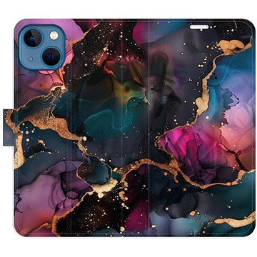 

iSaprio Flip pouzdro Dark Marble pro iPhone 13