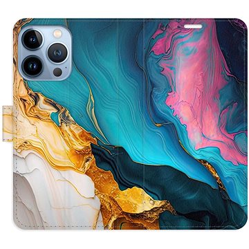 

iSaprio Flip pouzdro Colourful Marble pro iPhone 13 Pro