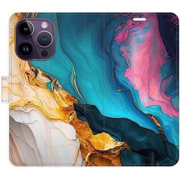 

iSaprio Flip pouzdro Colourful Marble pro iPhone 14 Pro