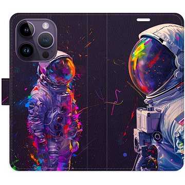 

iSaprio Flip pouzdro Neon Astronaut 02 pro iPhone 14 Pro