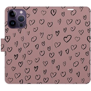 

iSaprio Flip pouzdro Heart Dark 02 pro iPhone 14 Pro Max