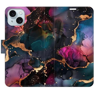 

iSaprio Flip pouzdro Dark Marble pro iPhone 15