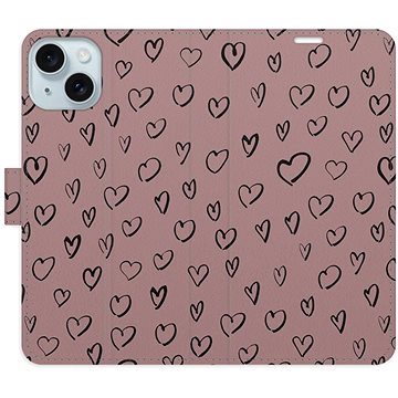 

iSaprio Flip pouzdro Heart Dark 02 pro iPhone 15 Plus