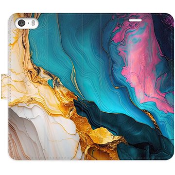 

iSaprio Flip pouzdro Colourful Marble pro iPhone 5/5S/SE