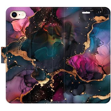 

iSaprio Flip pouzdro Dark Marble pro iPhone 7/8/SE 2020
