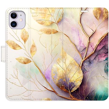 

iSaprio flip pouzdro Gold Leaves 02 pro iPhone 11