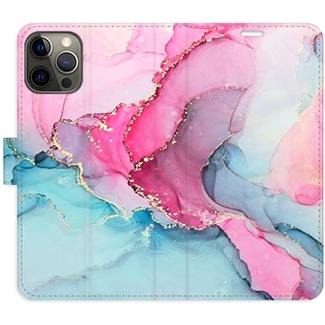 

iSaprio flip pouzdro PinkBlue Marble pro iPhone 12/12 Pro