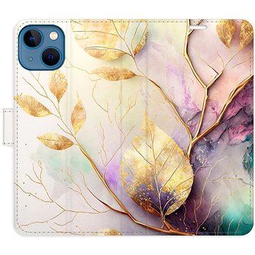 

iSaprio flip pouzdro Gold Leaves 02 pro iPhone 13