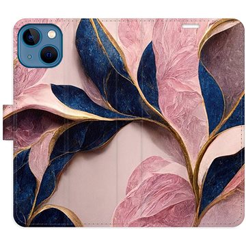 

iSaprio flip pouzdro Pink Leaves pro iPhone 13