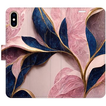 

iSaprio flip pouzdro Pink Leaves pro iPhone X/XS