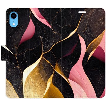 

iSaprio flip pouzdro Gold Pink Marble 02 pro iPhone XR