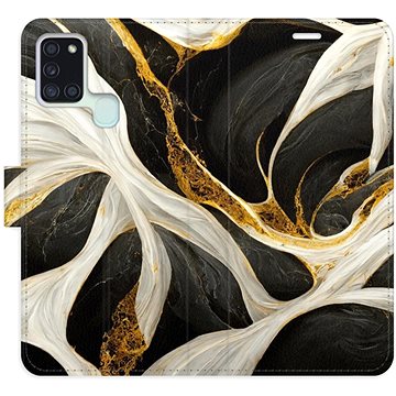 

iSaprio flip pouzdro BlackGold Marble pro Samsung Galaxy A21s