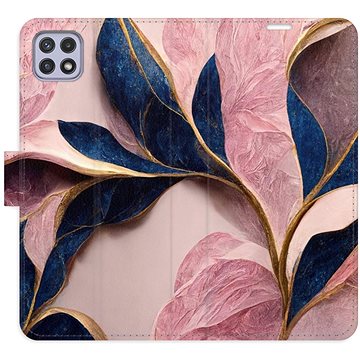 

iSaprio flip pouzdro Pink Leaves pro Samsung Galaxy A22 5G