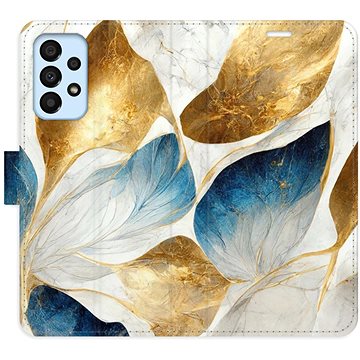 

iSaprio flip pouzdro GoldBlue Leaves pro Samsung Galaxy A33 5G