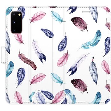 

iSaprio flip pouzdro Colorful Feathers pro Samsung Galaxy S20
