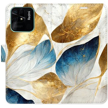 

iSaprio flip pouzdro GoldBlue Leaves pro Xiaomi Redmi 10C