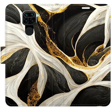 

iSaprio flip pouzdro BlackGold Marble pro Xiaomi Redmi Note 9