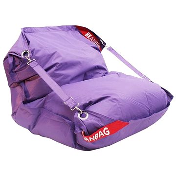 BeanBag Sedací pytel 189×140 comfort s popruhy violet