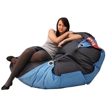 BeanBag Sedací pytel 189×140 duo dark gray - cyan