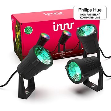 

Innr Chytré venkovní bodové světlo Color, kompatibilní s Philips Hue, pro osvětlení zahrady, 3 ks