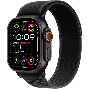 

Apple Watch Ultra 2 49mm Černý titan s černým trailovým tahem - M/L